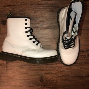 White Dr. Martens Boots